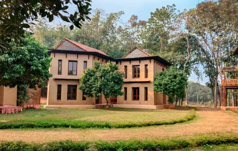 Mud house villa with lawn at Matir Maya Eco Resort in Sreepur, Gazipur